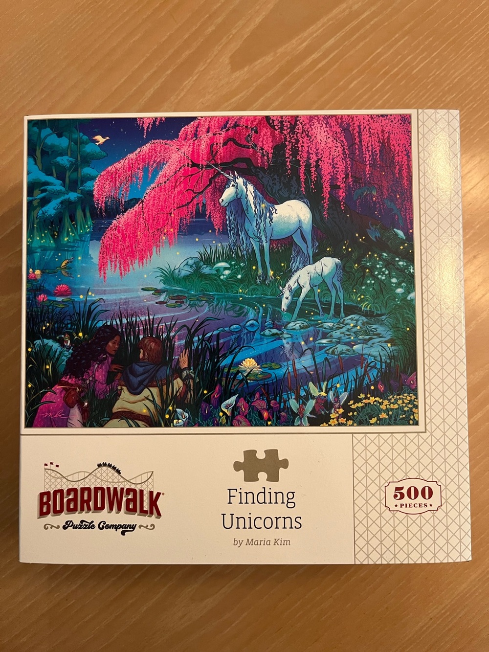 500 piece Finding Unicorns jigsaw puzzle by Boardwalk.